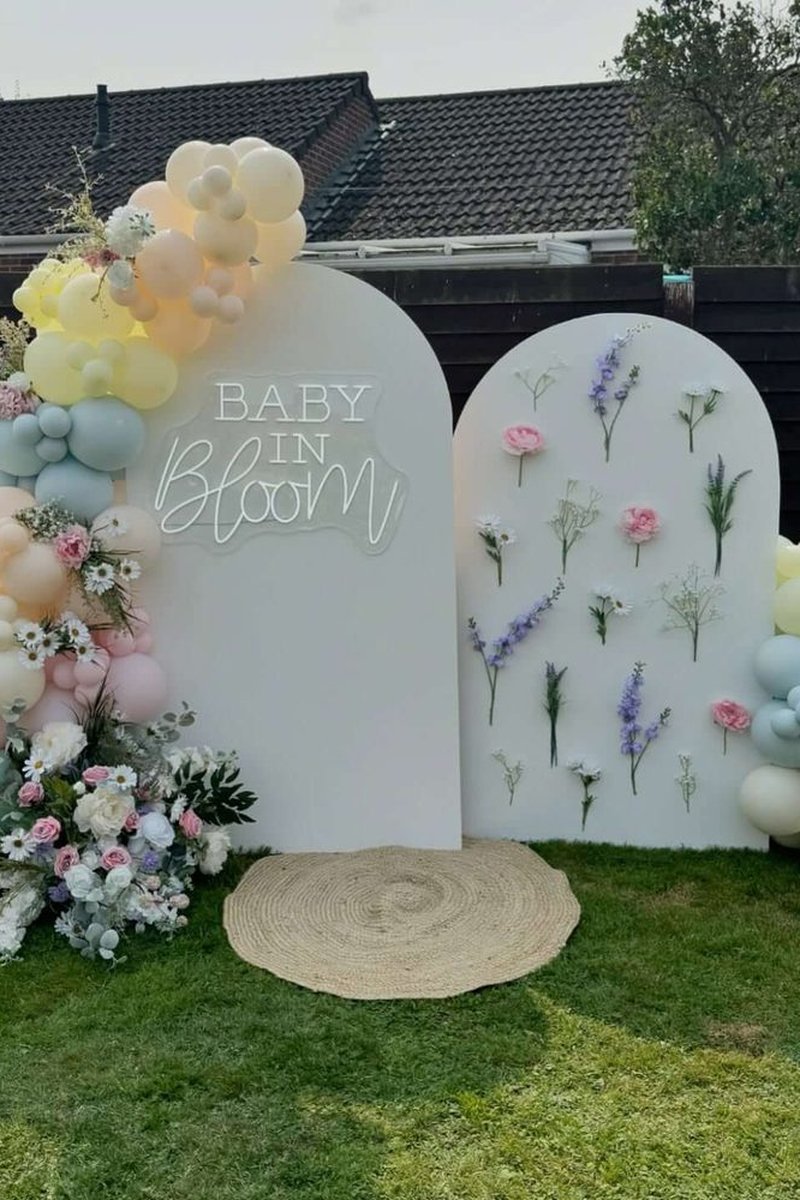 Backyard Neon Sign Backdrop