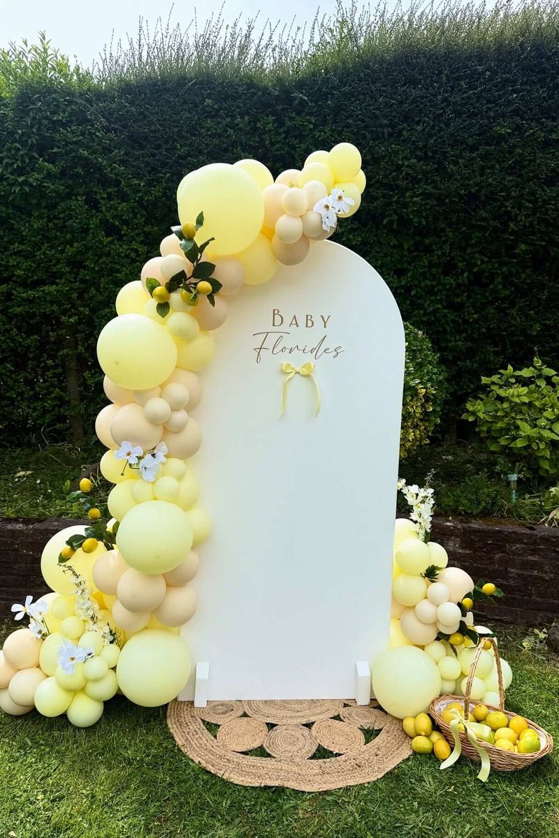 Butter Yellow Arch with a Lemon Basket