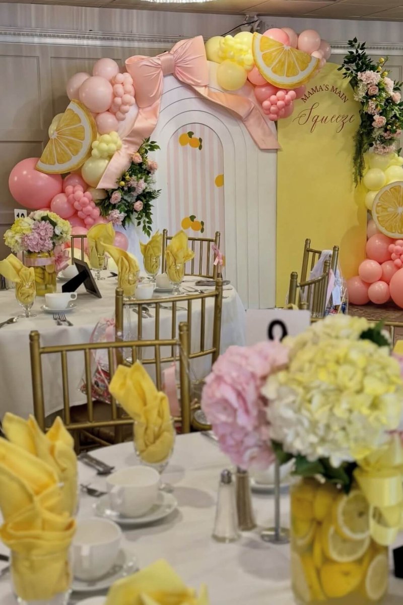 Mama's Main Squeeze Pink Bow Backdrop