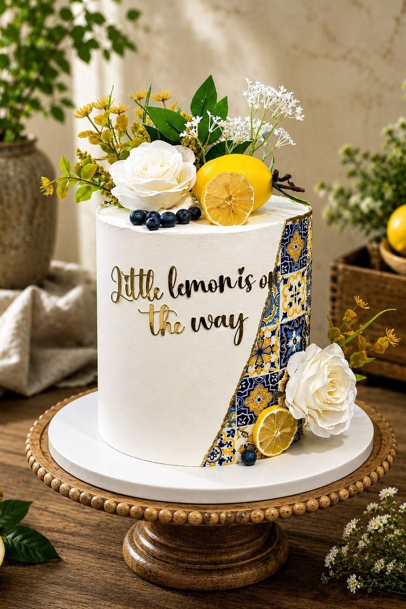 Mediterranean Tile Lemon Cake