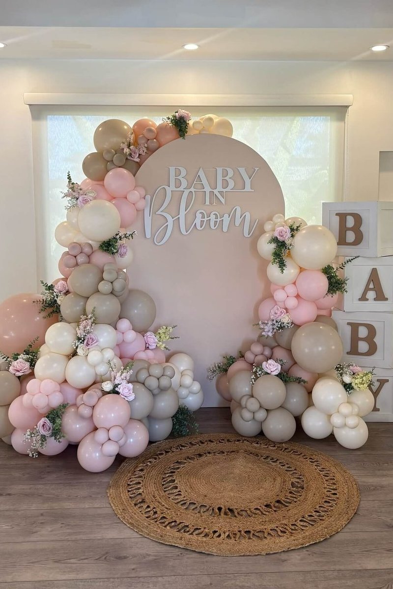 Neutral Blush and Taupe Boho Backdrop