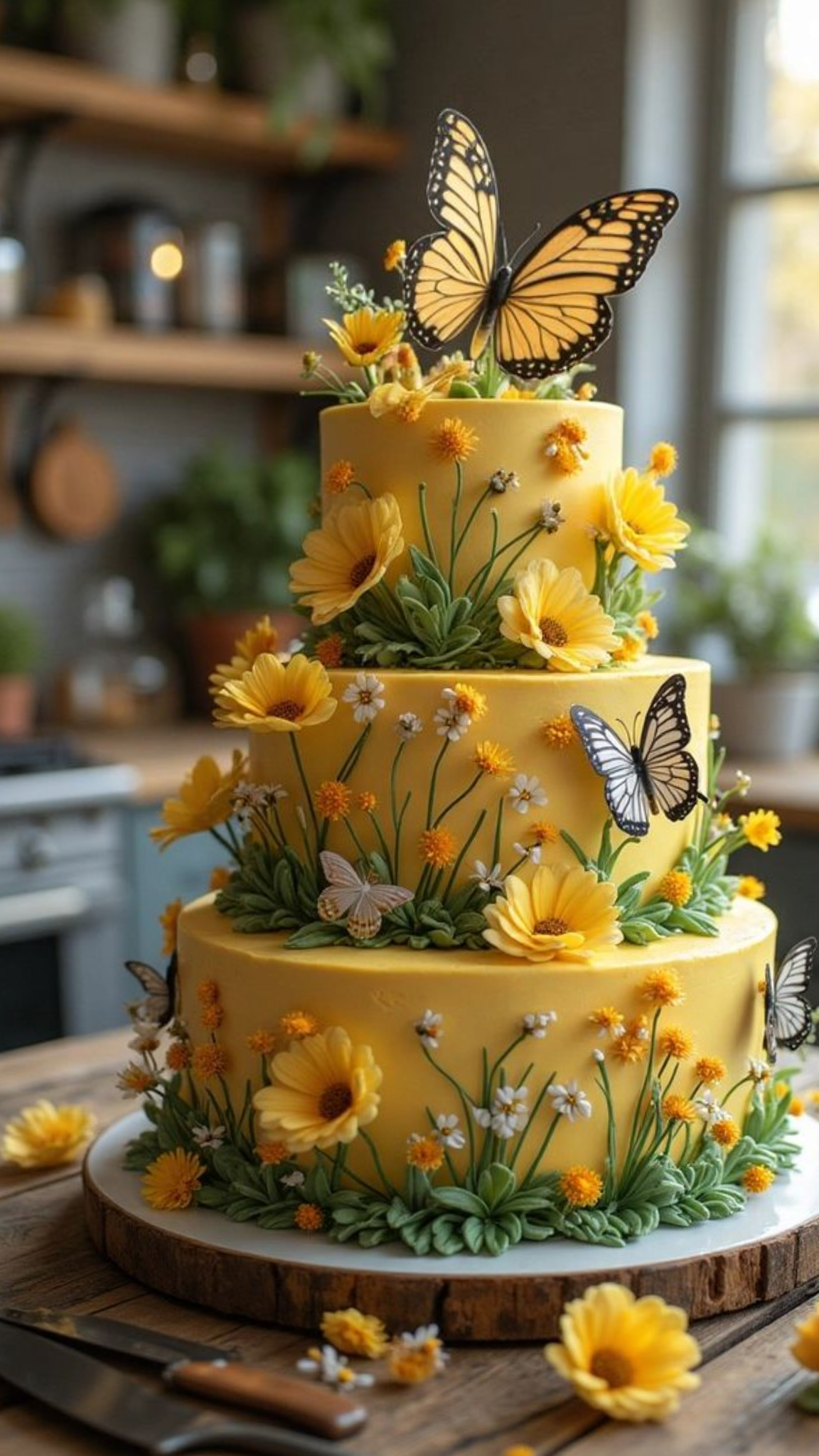 Rustic Sunflower Farm Cake