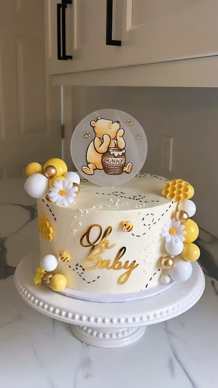 Sunshine and Clouds First Birthday Cake