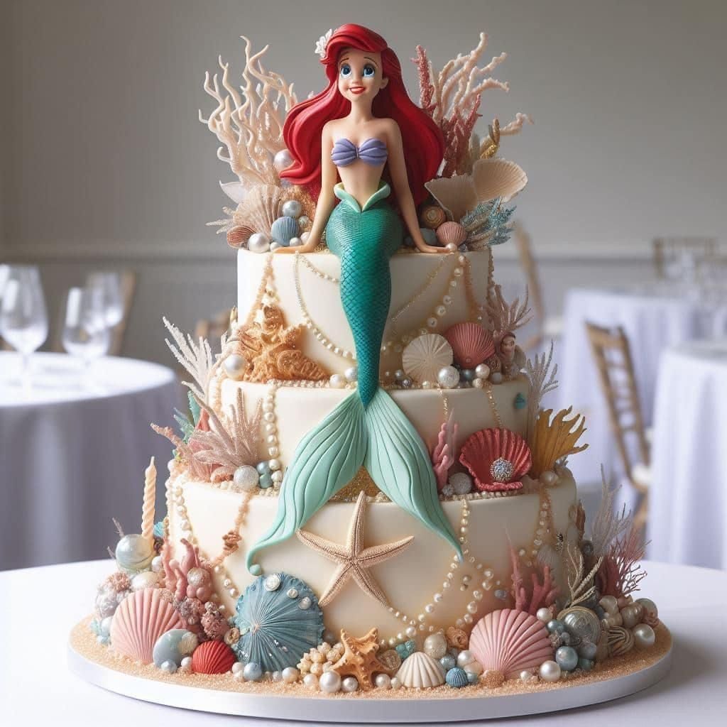 Colorful Care Bears Birthday Cake