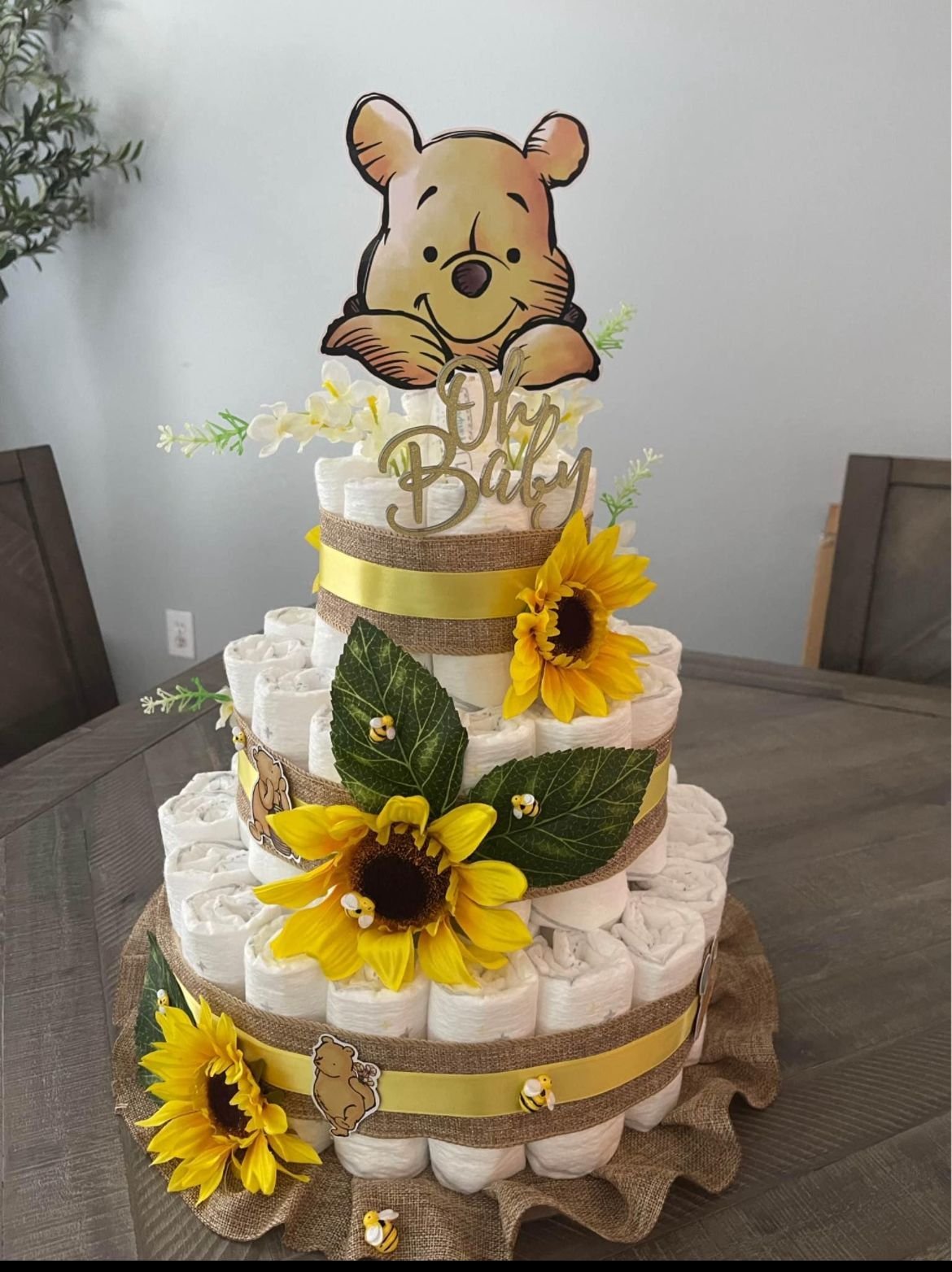 Classic Winnie the Pooh First Birthday Cake