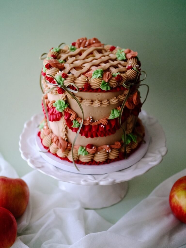 Fall Buttercream Rosette Wreath Cake
